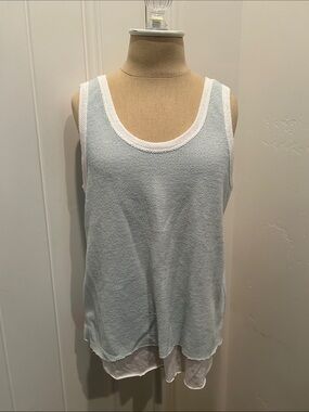 Twenty Montreal Light Blue Layered Knit Tank Top